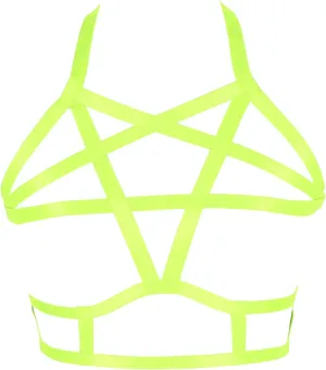 Pentagram Body Harness for Women Bra Lingerie cage Top Punk Plus Size Chest Strap Belts Halloween Festival Rave