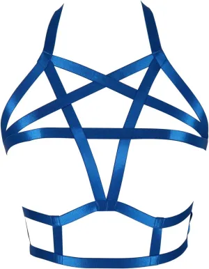 Pentagram Body Harness for Women Bra Lingerie cage Top Punk Plus Size Chest Strap Belts Halloween Festival Rave