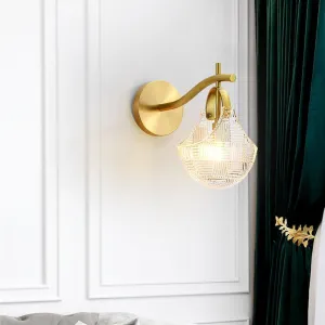 Personality Handbag Shape Glass Wall Lamp Scallop Aisle Study Wall Lamps Light Bedside Copper Wall Sconces,Chandeliers Light Fixture