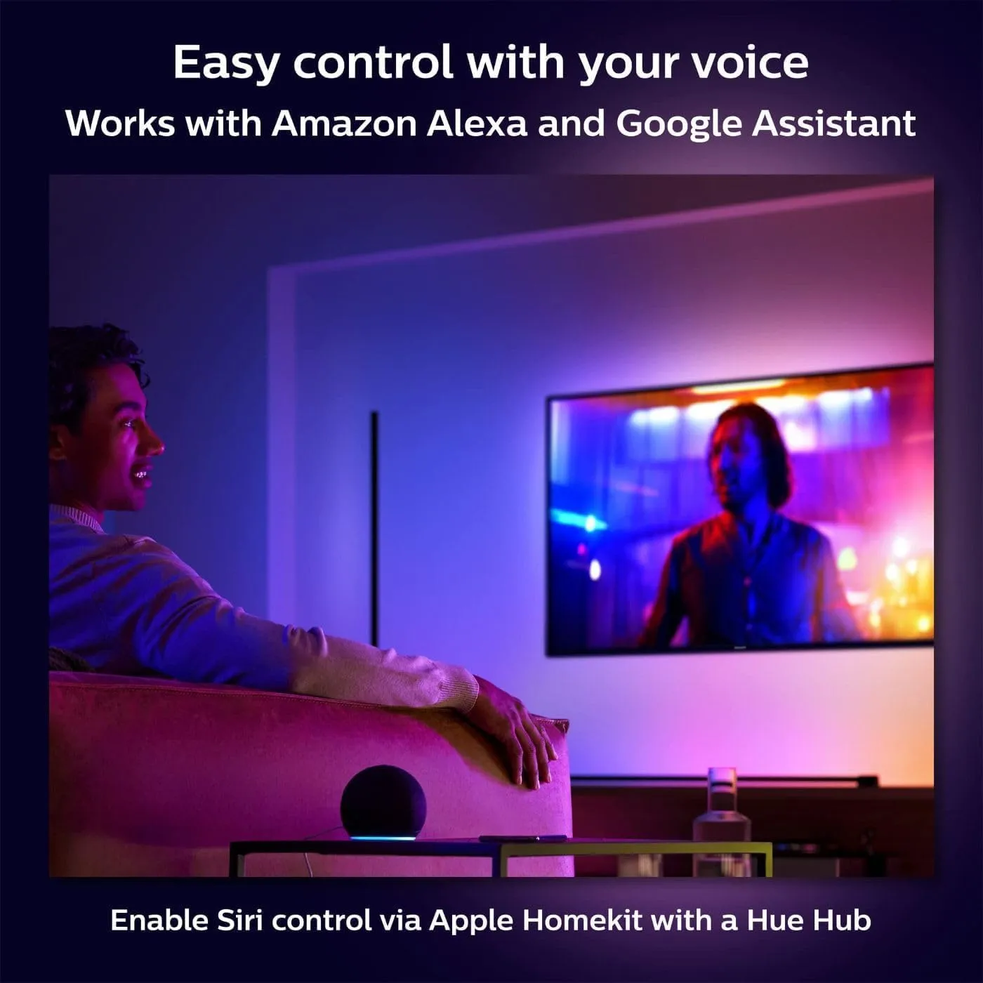 Philips Hue Gradient Signe Floor Lamp, Compatible with Alexa, Apple Homekit and Google Assistant, Bluetooth Compatible, Flowing Multicolor Effect, Black, 1 Count (Pack of 1)