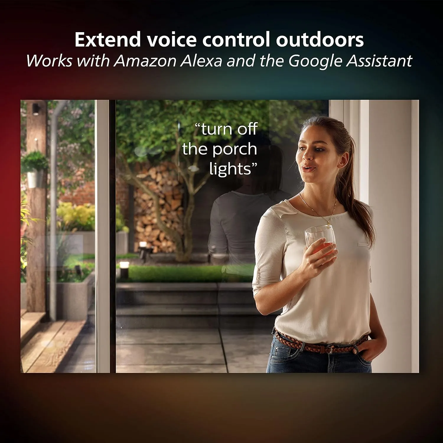 Philips Hue Inara Outdoor Smart Wall Light, Black - E26 White Filament LED Bulb - 1 Pack - Requires Hue Bridge - Control with Hue App and Voice - Weatherproof
