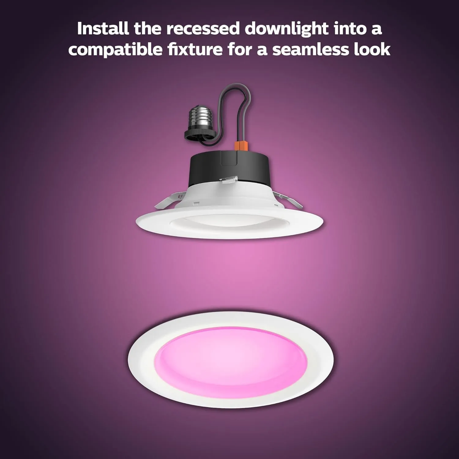 Philips Hue Smart 6 Inch LED Downlight - 4 Pack, Color-Changing, 1100LM - Control with App, Compatible with Alexa, Google Assistant, Apple HomeKit