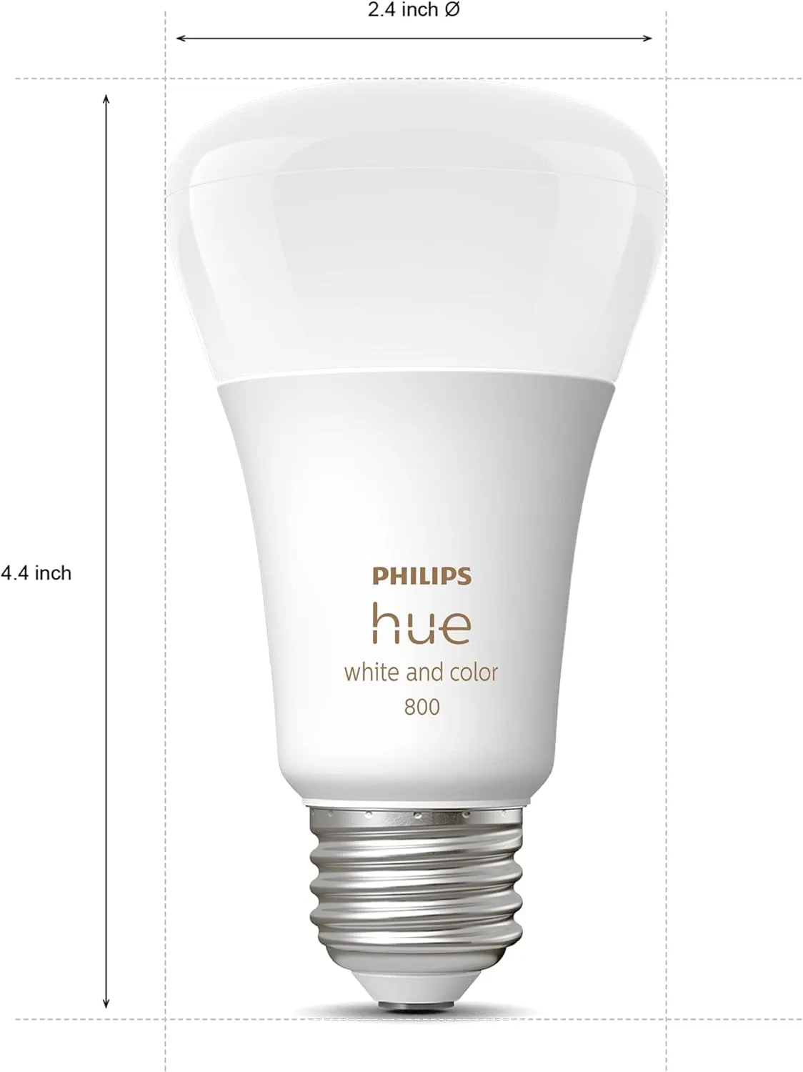 Philips Hue Smart 60W A19 LED Bulb - White and Color Ambiance Color-Changing Light - 2 Pack - 800LM - E26 - Indoor - Control with Hue App - Works with Alexa, Google Assistant and Apple Homekit