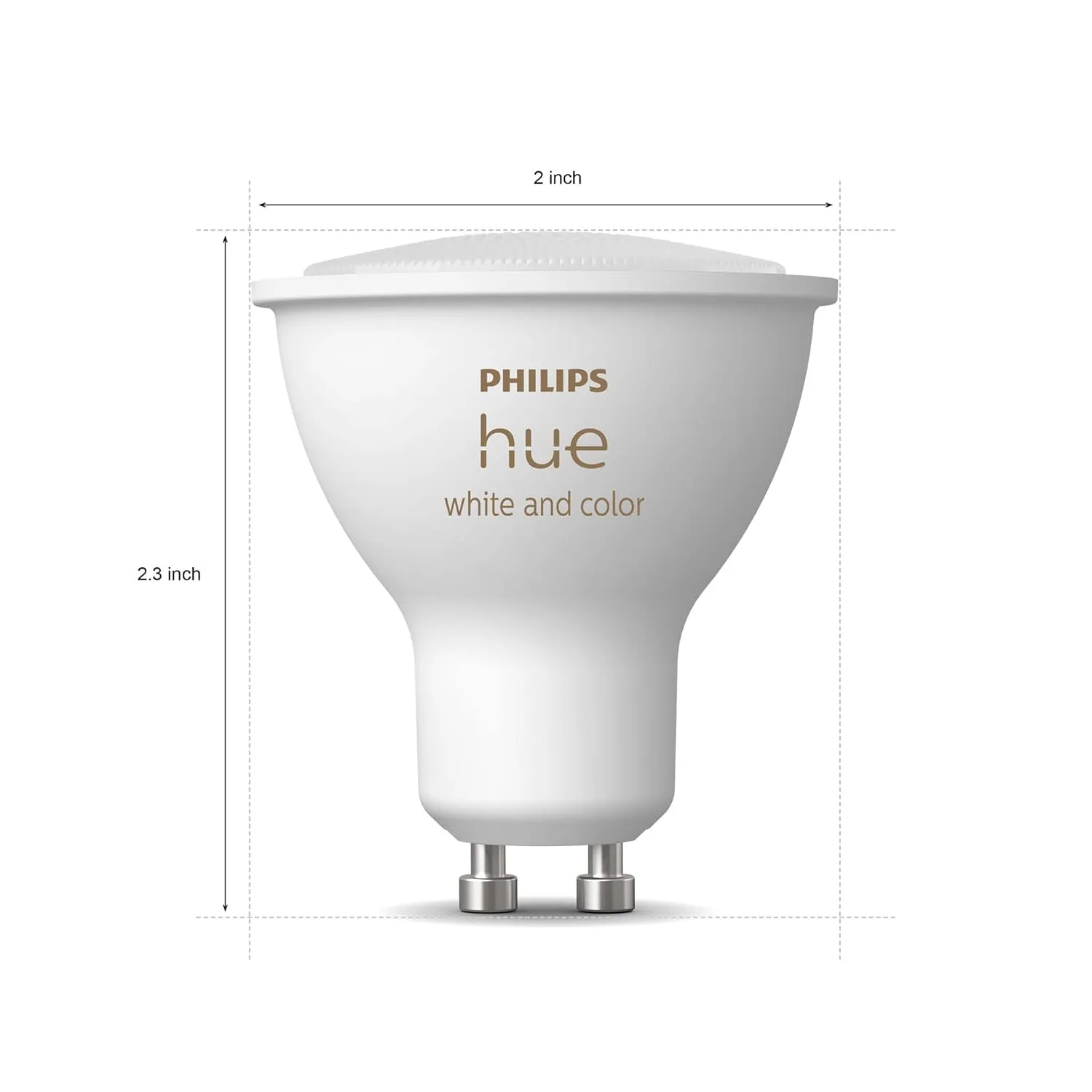 Philips Hue Smart 60W GU10 LED Bulb - White and Color Ambiance Color-Changing Light - 2 Pack - 450LM - Indoor - Control with Hue App - Works with Alexa, Google Assistant and Apple Homekit, 584680