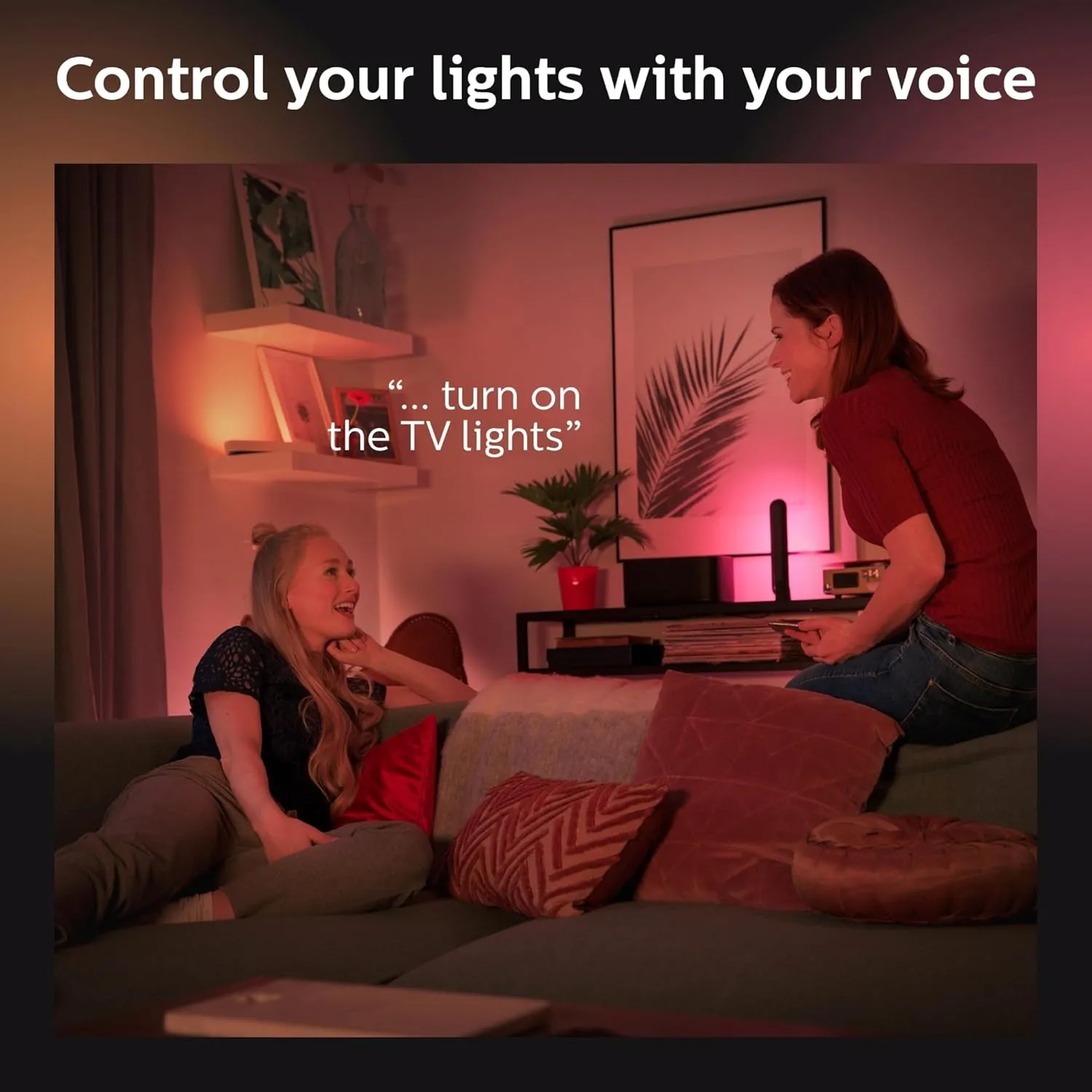 Philips Hue Smart Play Light Bar Base Kit, White - White & Color Ambiance LED Color-Changing Light - 1 Pack - Requires Bridge - Control with App - Works with Alexa, Google Assistant and Apple HomeKit
