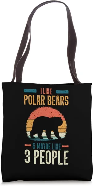 Polar Bear Specialist Retro Vintage Zoologist Introverted Tote Bag