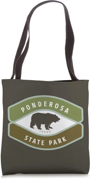 Ponderosa State Park Idaho Roaming Bear ID Vacation Tote Bag
