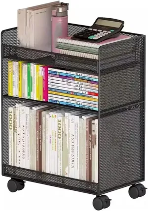 Portable Shopping Cart Removable Wheeled Bookshelf Under The Desk Small Bookshelf Next to The Desk Cart Books by The Office Desk Grocery Trolley