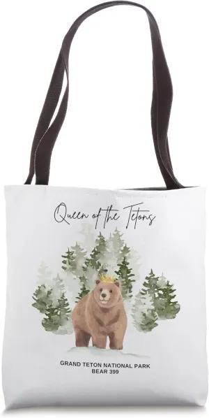 Queen of the Tetons, Grizzly Bear 399, GTNP Tote Bag