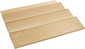 Rev-A-Shelf 22" 3 Tiered Seasoning Organizer, Trim-to-Fit Wooden Kitchen Draw and Cabinet Home Storage Insert, Pull Out Spice Rack, Maple, 4SDI-24