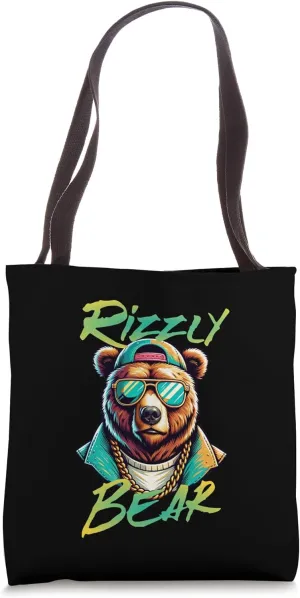 Rizzly Bear funny Gen Alpha viral influencer slang Tote Bag