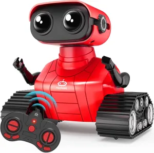 Robot Toys Remote Control Robot Toy Rechargeable Emo Robot with Auto-Demonstration Kids Robot RC Robot for Kids Smart Robot Gift for Children Age 3 Years and Up Red