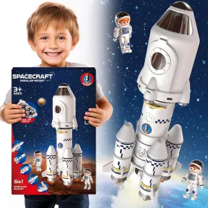 Rocket Ship Toys for Kids | Space Shuttle Toys Model with Astronaut Figures | Space Toys for Kids 3 5 8 10 Years Old