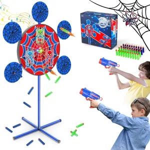 Shooting Games Toys for Nerf Gun Party, Shooting Targets with 2 Toy Guns 40 Foam Darts Kids Outdoor Indoor Toys for Birthday Easter Xmas Gifts for 4 5 6 7 8 9 10  Year Old Boys Kids