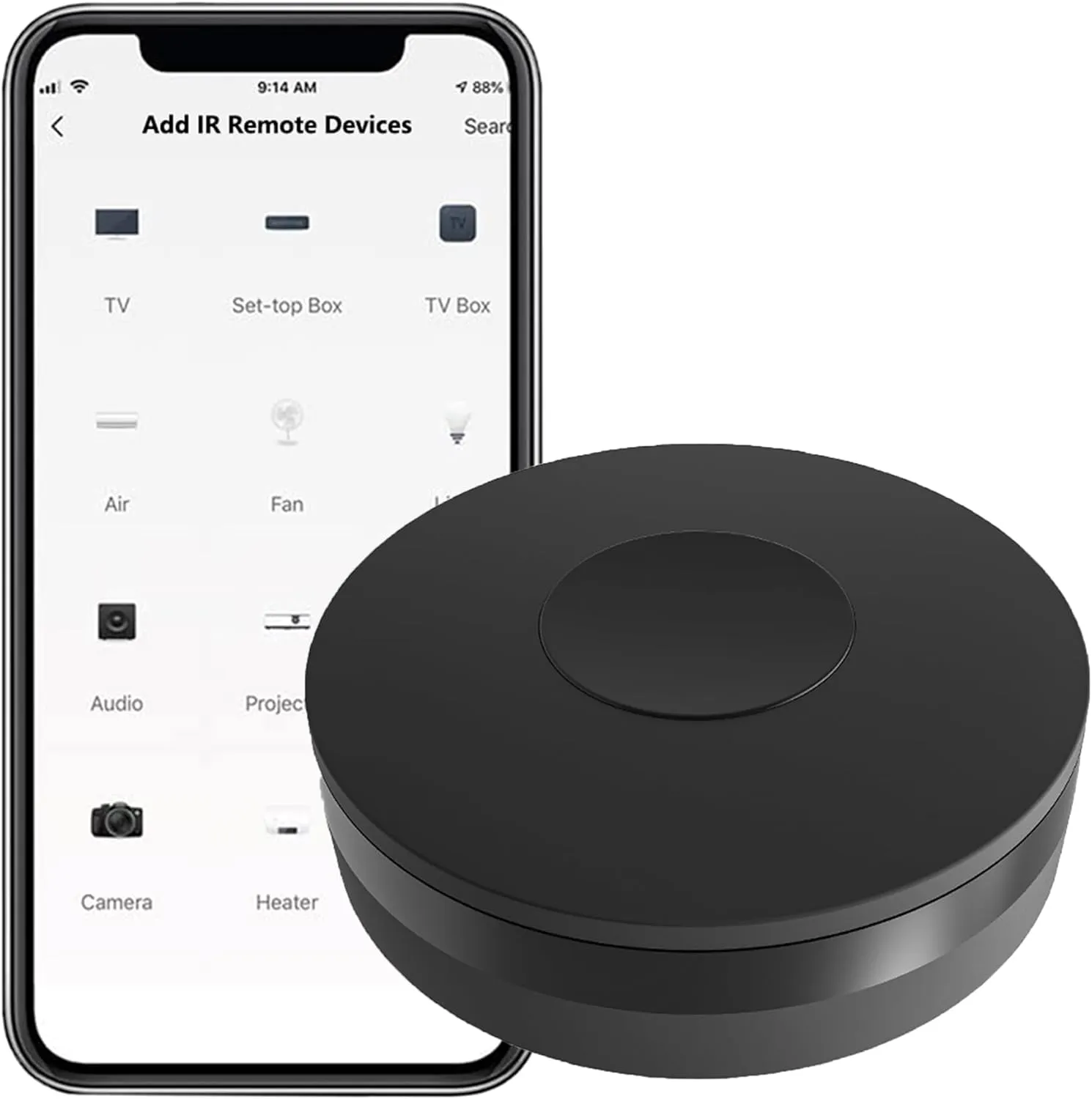 Smart IR Universal Remote Control: WiFi Infrared Remote Control, All in One Infrared Blaster for TV DVD Fans Air Conditioner, App Control, Smart Home Hub, Compatible with Alexa, Google Home