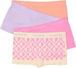 TAHARI 4-Pack Girls Boy Short Underwear Multipack Seamless Panty Set for Girl