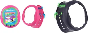 Tamagotchi Uni - Pink Electronic Pet & Black Band Bundle