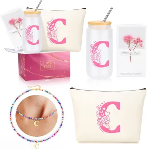 Teen Girl Gifts Trendy Stuff, Gifts for Teen Girls Christmas Birthday Gifts for 10 11 12 13 14 15 16 17 18 Year Old Girls Tween Girls Gift Set for Her Friend Sister Daughter Girlfriend Pink Initial C