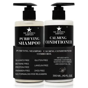 The Goodbye Company Shampoo & Conditioner Set – Sulfate-Free Hair Care with Fresh Lime Scent – Hydrating & Nourishing for Dry, Damaged Hair – 2 x 10oz Bottles