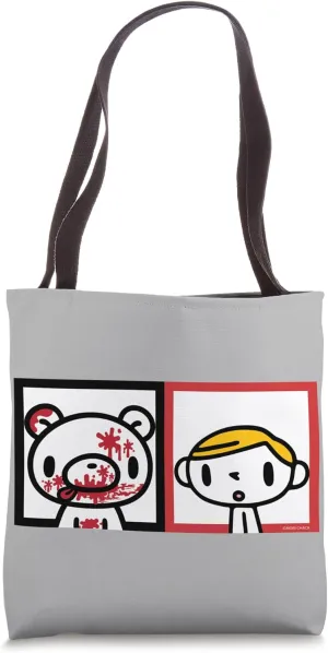 The Naughty Grizzly & Pity Squares Kawaii Anime Tote Bag