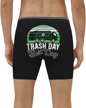 Trash Day Best Day Waste Management Garbage Truck Gifts Mens Trunks Underwear Stretch Underpants Mens Boxer Briefs Black
