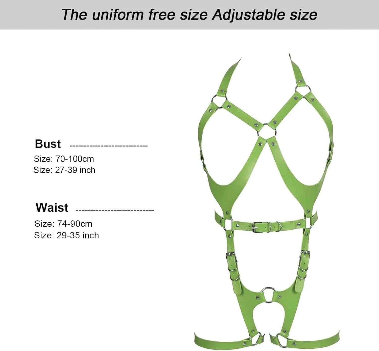 Waist garter belt set Punk Full body harness for women Photography Dance Rock Leather cage Chest strap Halloween
