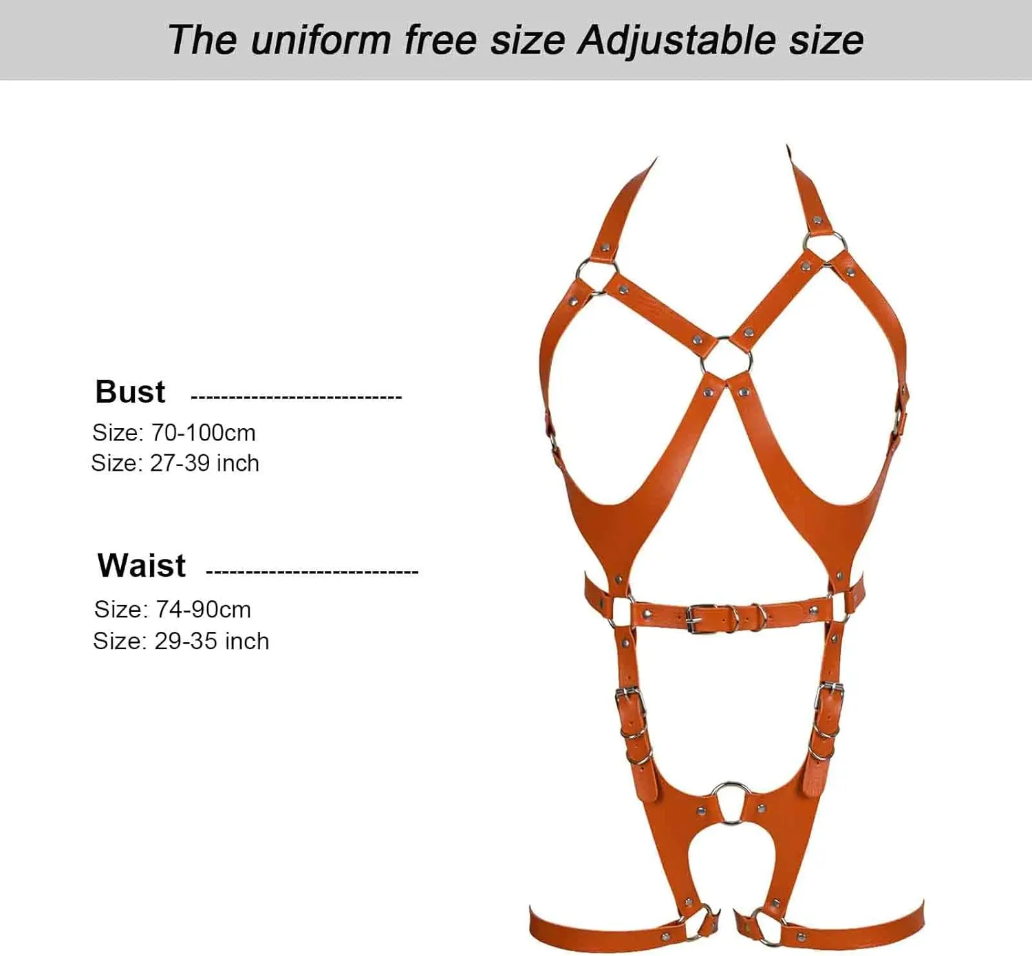 Waist garter belt set Punk Full body harness for women Photography Dance Rock Leather cage Chest strap Halloween