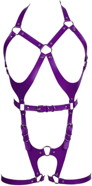 Waist garter belt set Punk Full body harness for women Photography Dance Rock Leather cage Chest strap Halloween