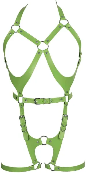 Waist garter belt set Punk Full body harness for women Photography Dance Rock Leather cage Chest strap Halloween