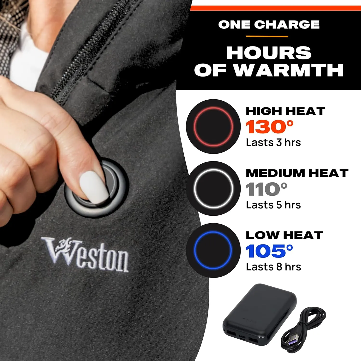 Weston Heated Fleece Jacket for Women - Rechargeable & Electric - Women's Heated Jacket & Sweatshirt for Cold Weather