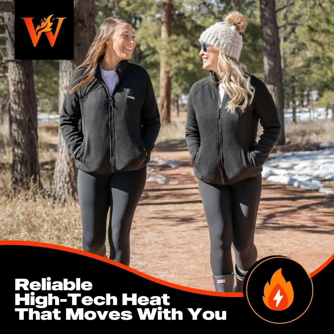 Weston Heated Fleece Jacket for Women - Rechargeable & Electric - Women's Heated Jacket & Sweatshirt for Cold Weather