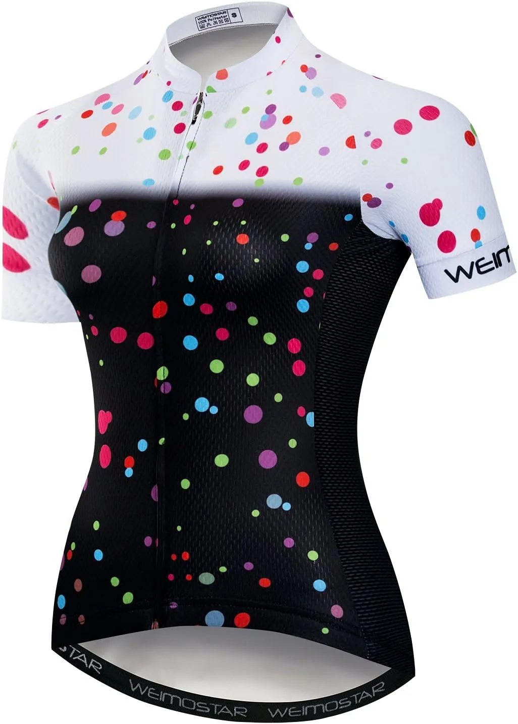 Women Cycling Jersey Short Sleeve Breathable with Pockets Flower
